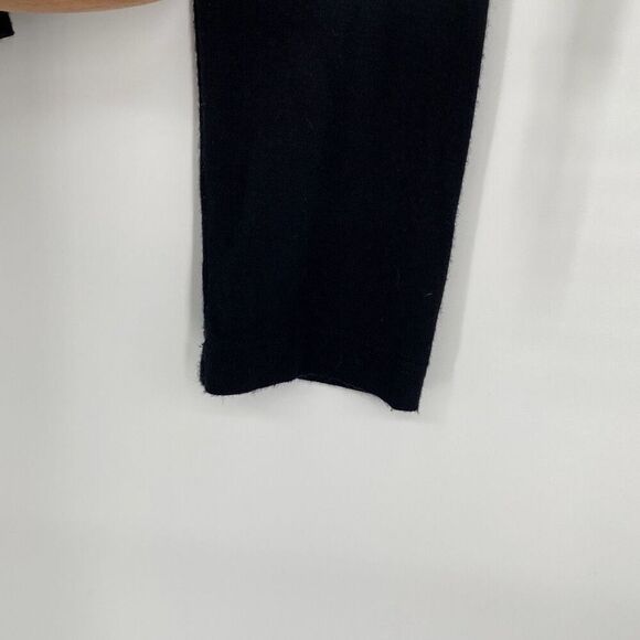 Gianetta Long Sleeve Dressy Mixed Media Layered Wrap Top Satin Black PM - Picture 5 of 10